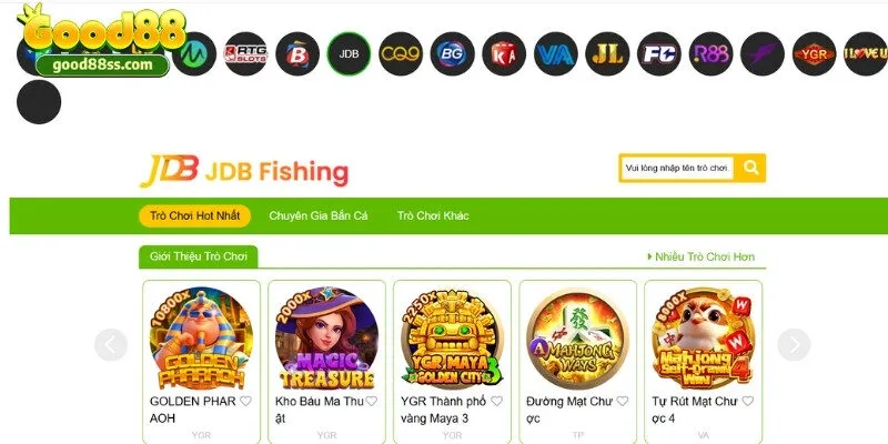 Bắn Cá Good88 - Top Trò Chơi Bắn Cá Đổi Thưởng Yêu Thích Nhất 5 Top nhà phát hành game bắn cá uy tín đang hợp tác cùng Good88